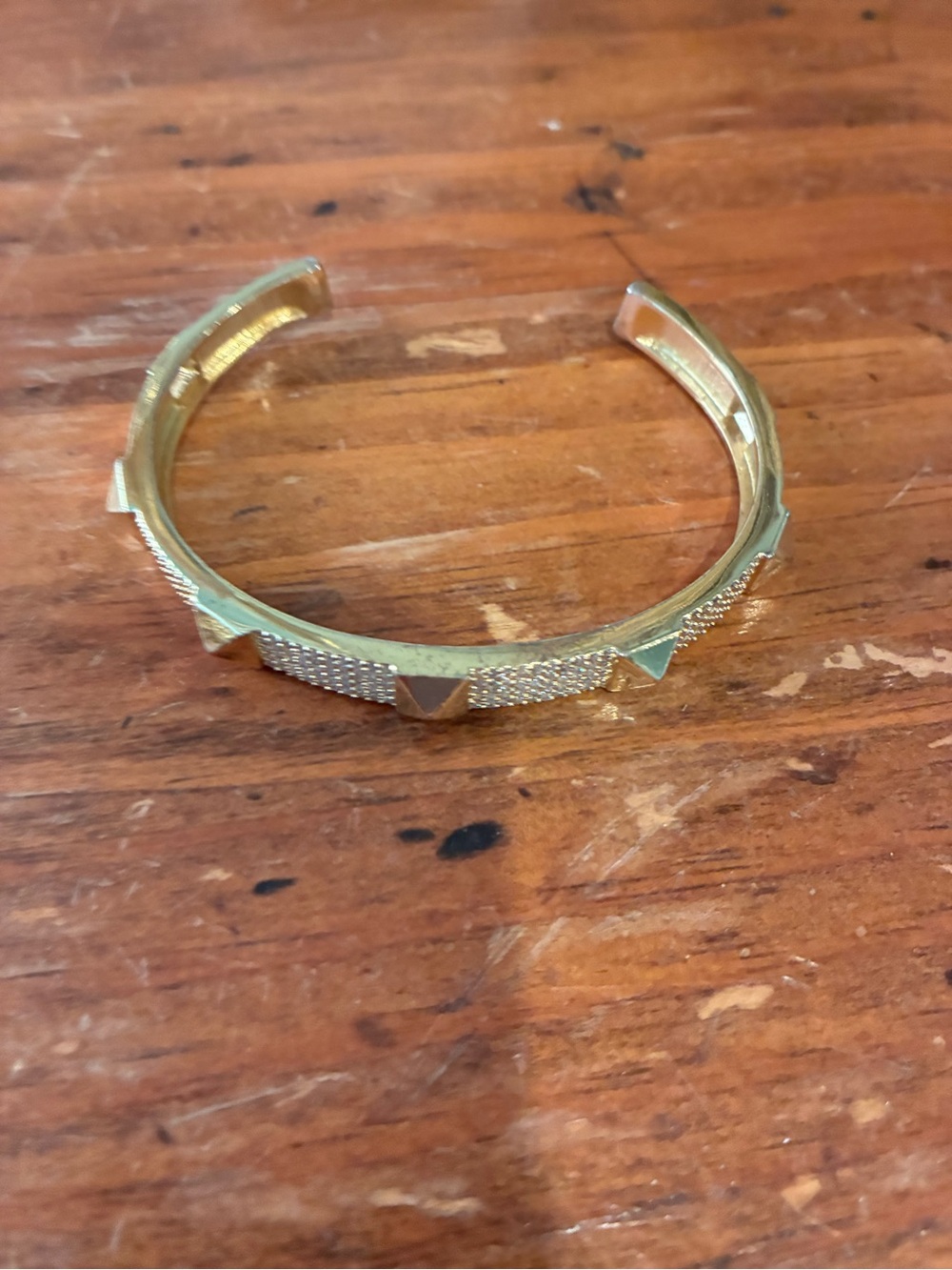 Nordstrom Gold Pyramid Stud Cuff Bracelet